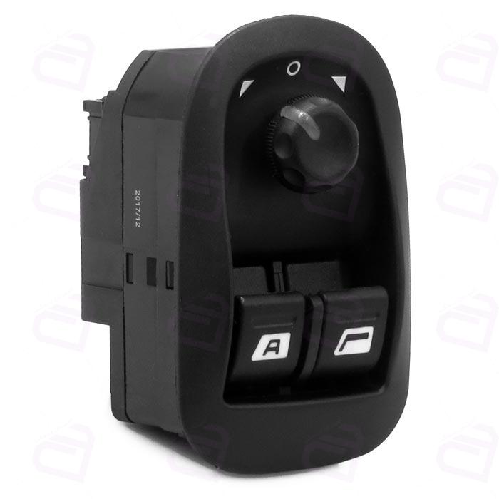 کلید شیشه بالابر پژو 206 تیپ 5 جلو تنظیم آینه بغل دو سوکت هانتر 422296