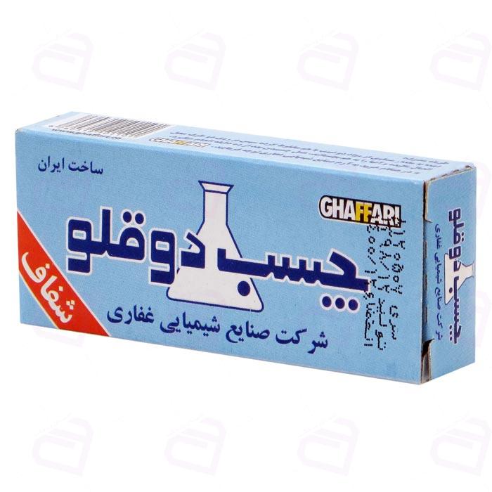 چسب دوقلو بی رنگ 28 گرم غفاری