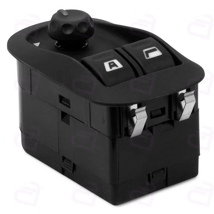 کلید شیشه بالابر پژو 206 تیپ 5 جلو تنظیم آینه بغل تک سوکت ایمن تک (پژو TU5 SD)