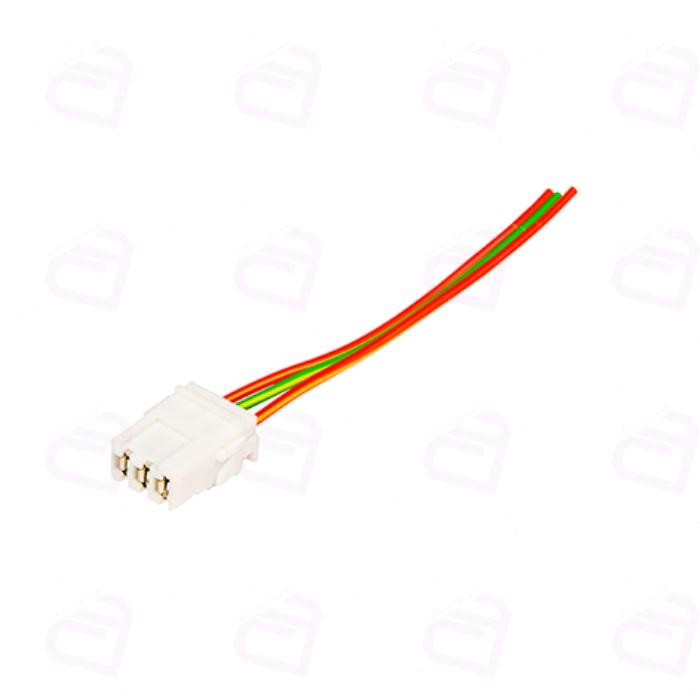 سوکت 3 فیش پمپ درب پژو 405 سفید کد148 (پژو پارس XU7)