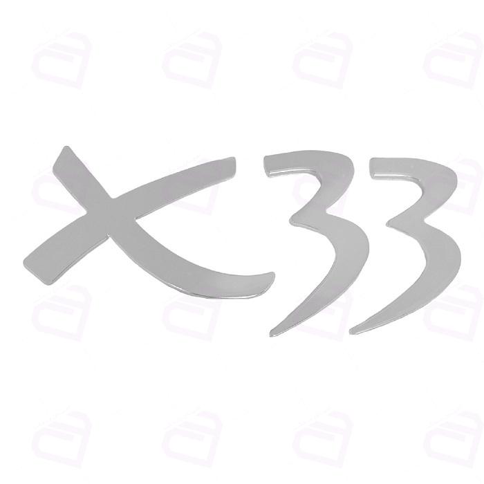 آرم نوشته X33 ناپیوسته شرکتی